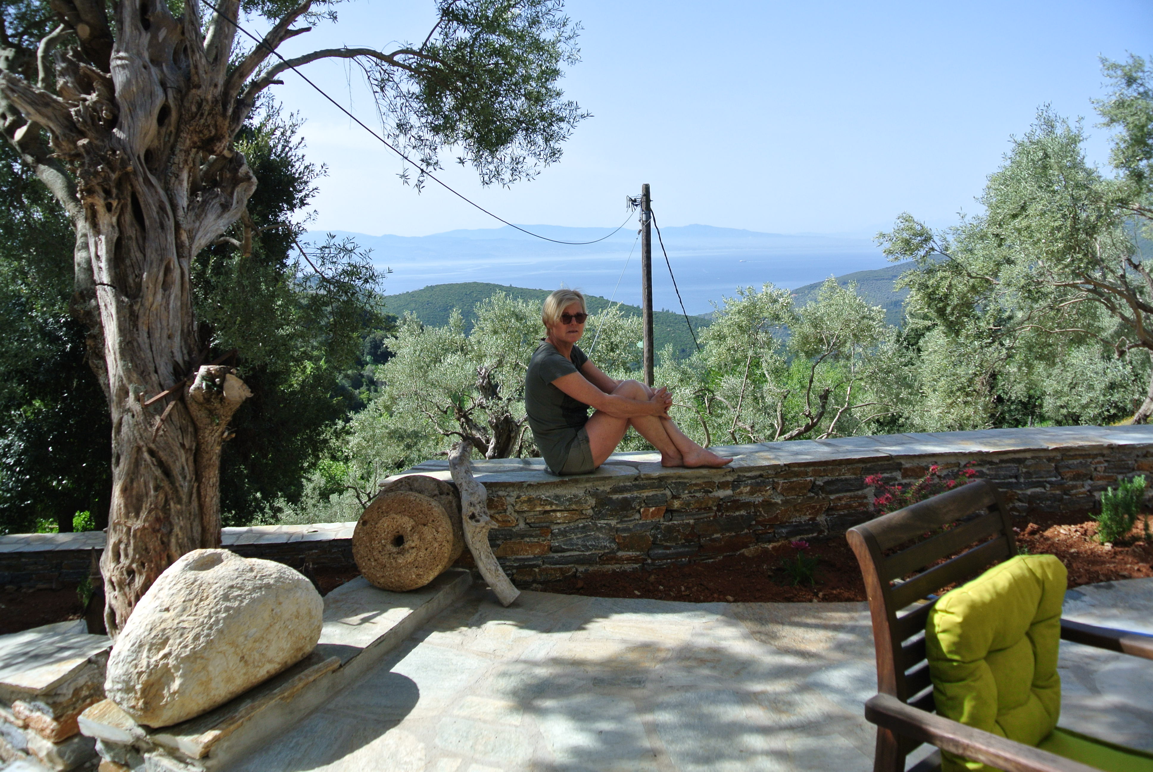 Kalivi Elena huis te huur met zicht op de zee Pilion Griekenland