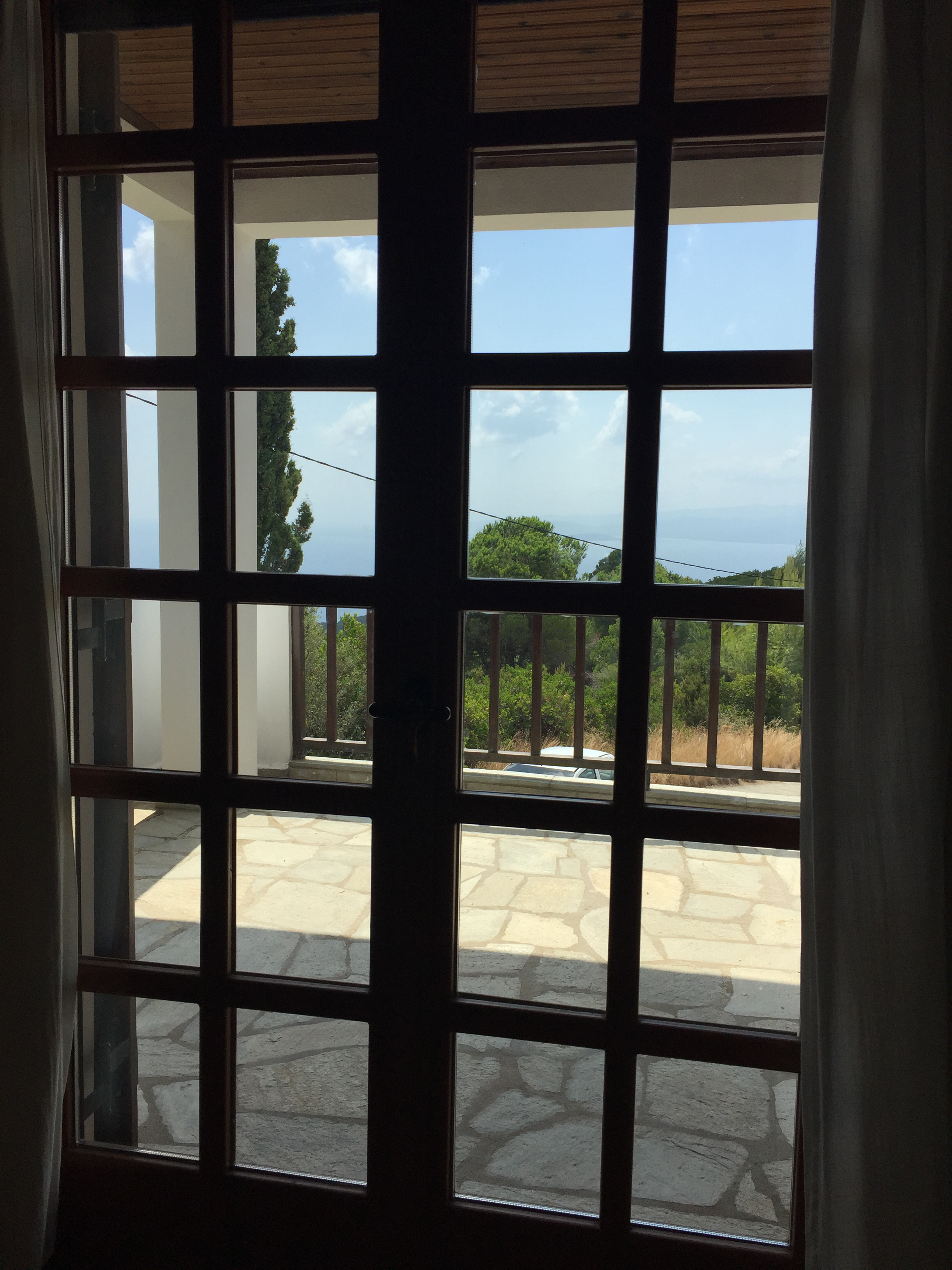 Uitzicht Studio 2 Villa Trochala te koop Pilion Griekenland