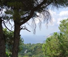 Uitzicht Villa Trochala te koop Pilion Griekenland