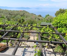 Vakantiehuis te koop zicht vanaf balkon in Kalamos Griekenland